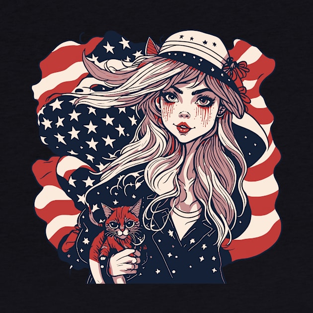 Patriotic Cat Mother by By_Russso